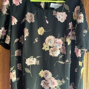 Chic Black and Pink Midi Dress